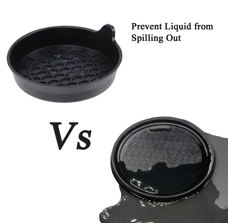 Automotive Cup Holders Universal Car Cup Coaster Waterproof Non-Slip Sift-Proof Spill Holder Car Interior Accessories 4 Pack Black